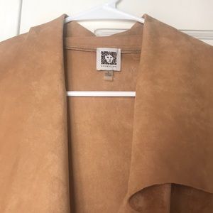 New Anne Klein tan brown suede jacket, size 4